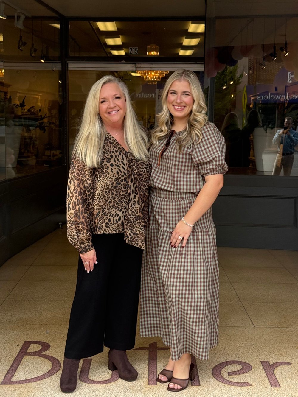 Lori and Carli Ward, founders of Magnolia + Salt, outside the shop