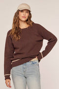 Crew Neck Sweater With Contrast Detail