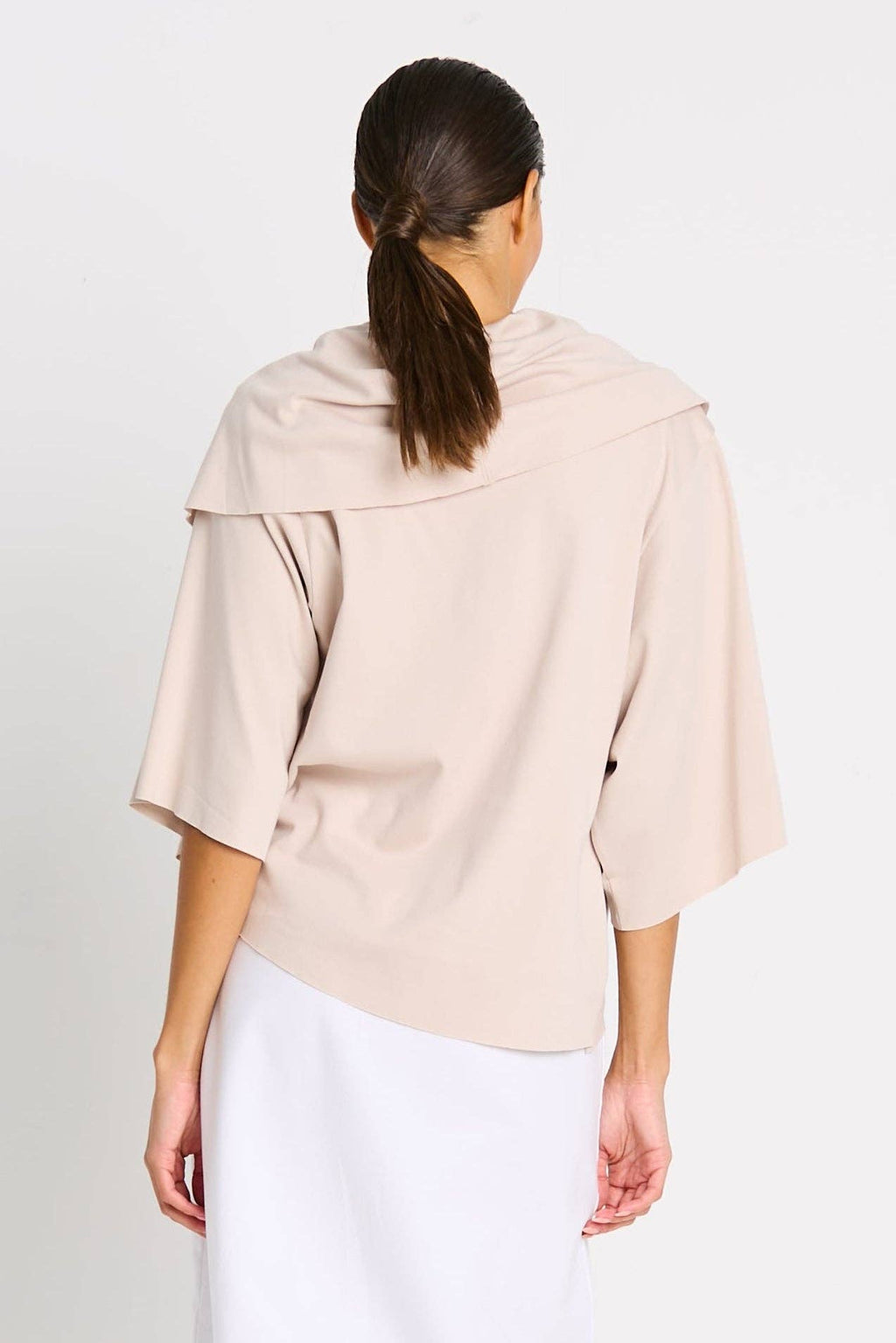 Pima Cotton Jackie O Top - Putty: One Size