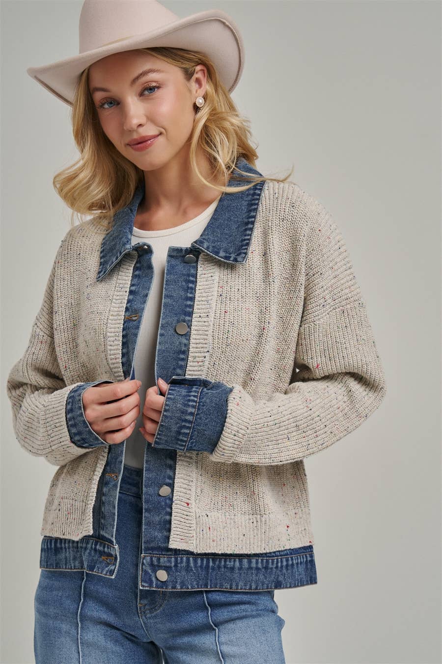 Denim Jacket Sweater