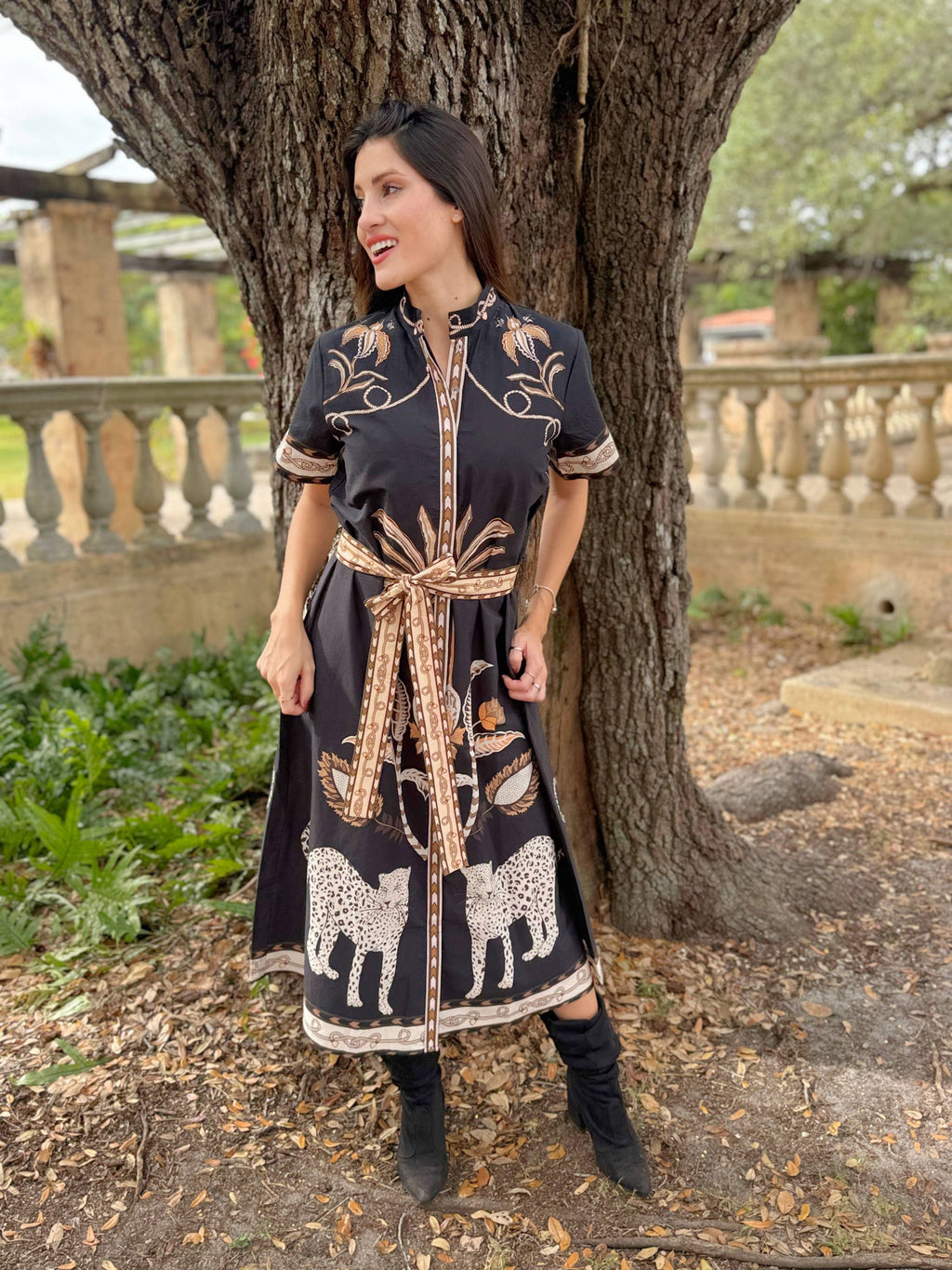 Sydney Shirtdress: Oasis Black