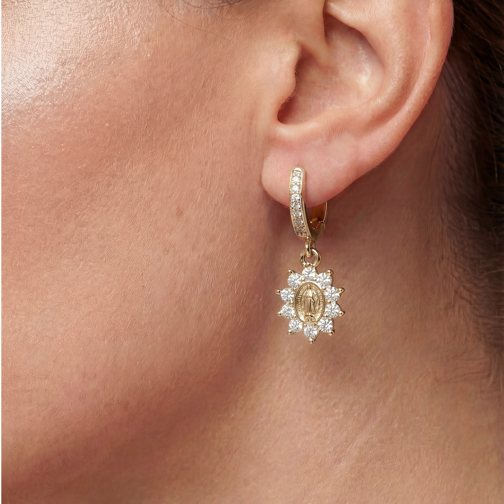 Mini Heirloom Huggie Earring