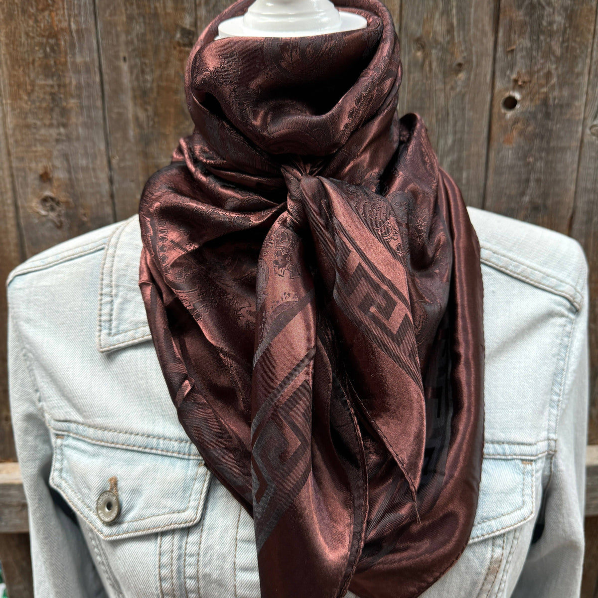 Brown Jacquard Wild Rag