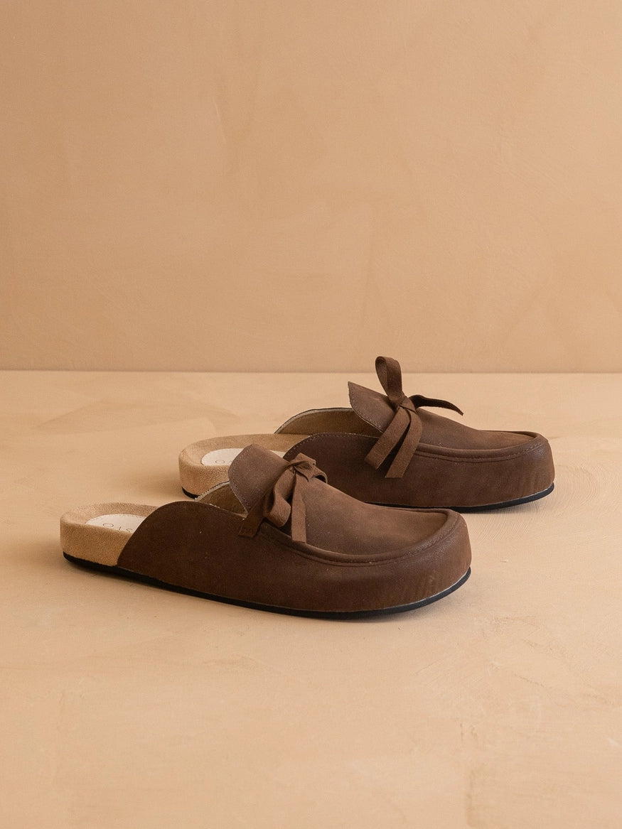 The Stevie | Coffee Tie Fall Mule Loafer
