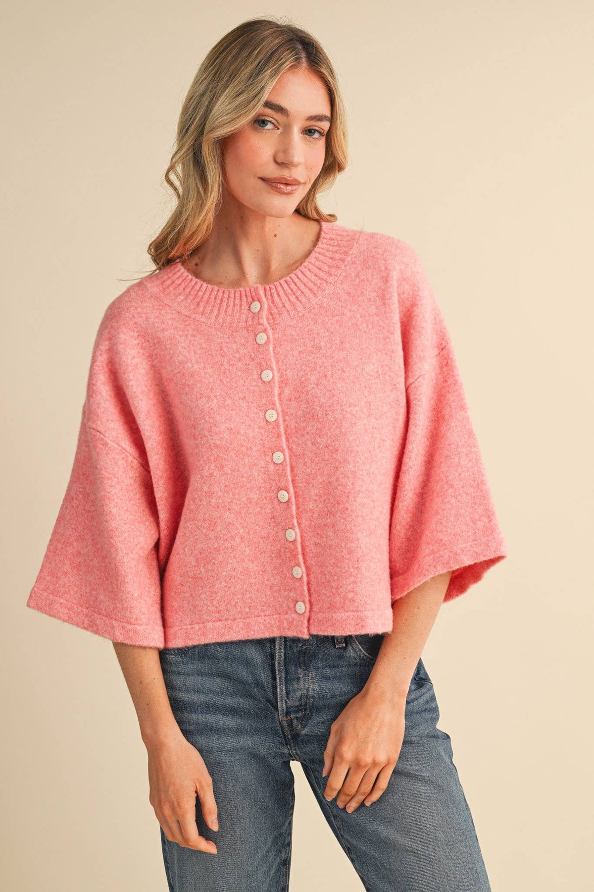 Elbow Length Sweater Cardigan