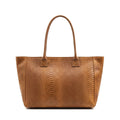 LOLA – Italian Python-Embossed Leather Bag – Camel