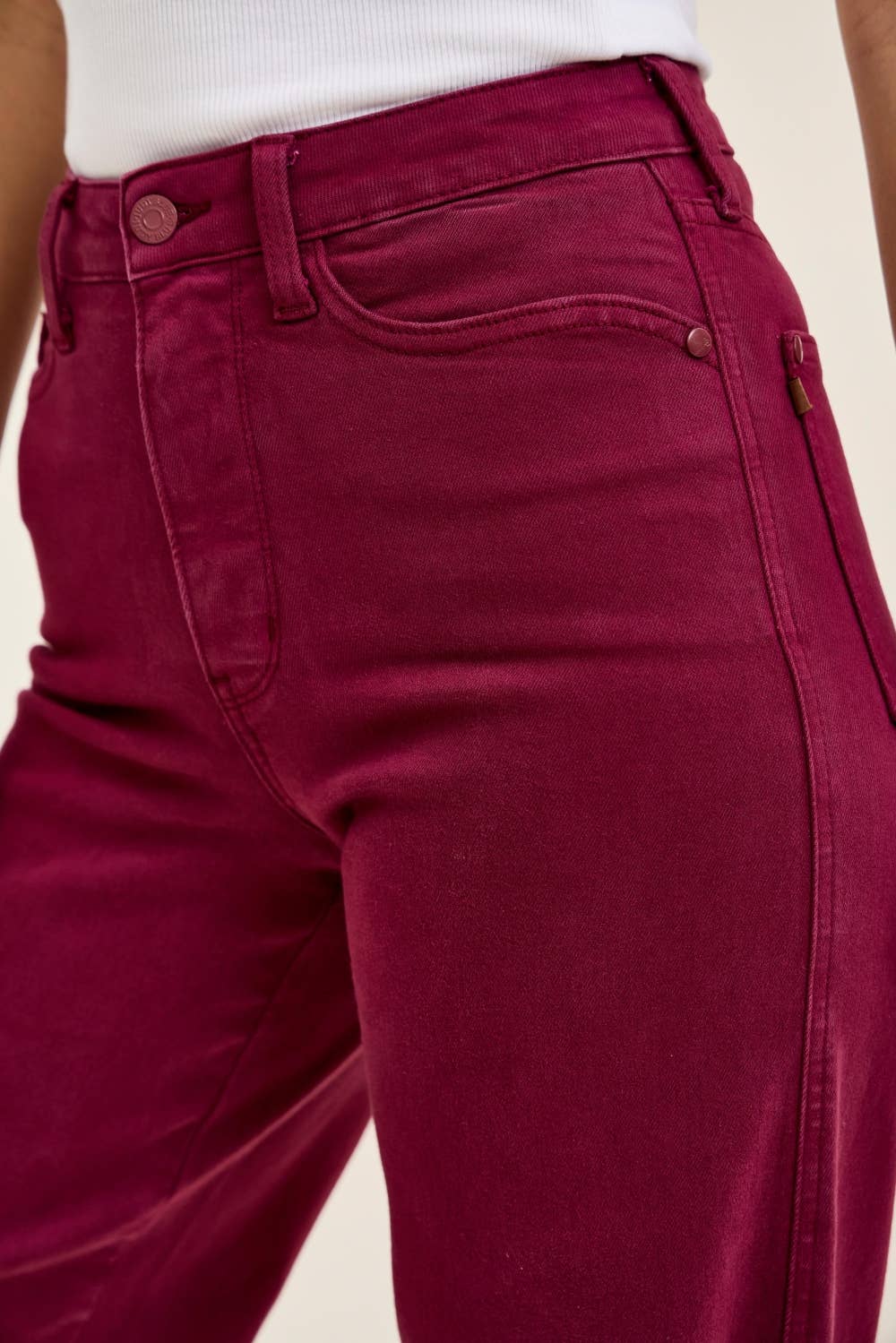 Retro Wide Leg w/ Wave Pockets: Boysenberry