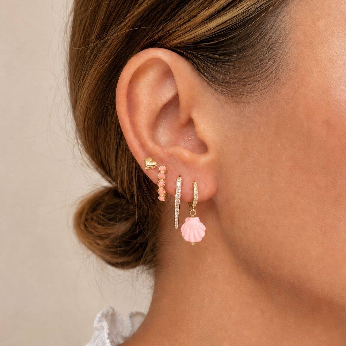 Conch Shell Earrings- Pink Conch