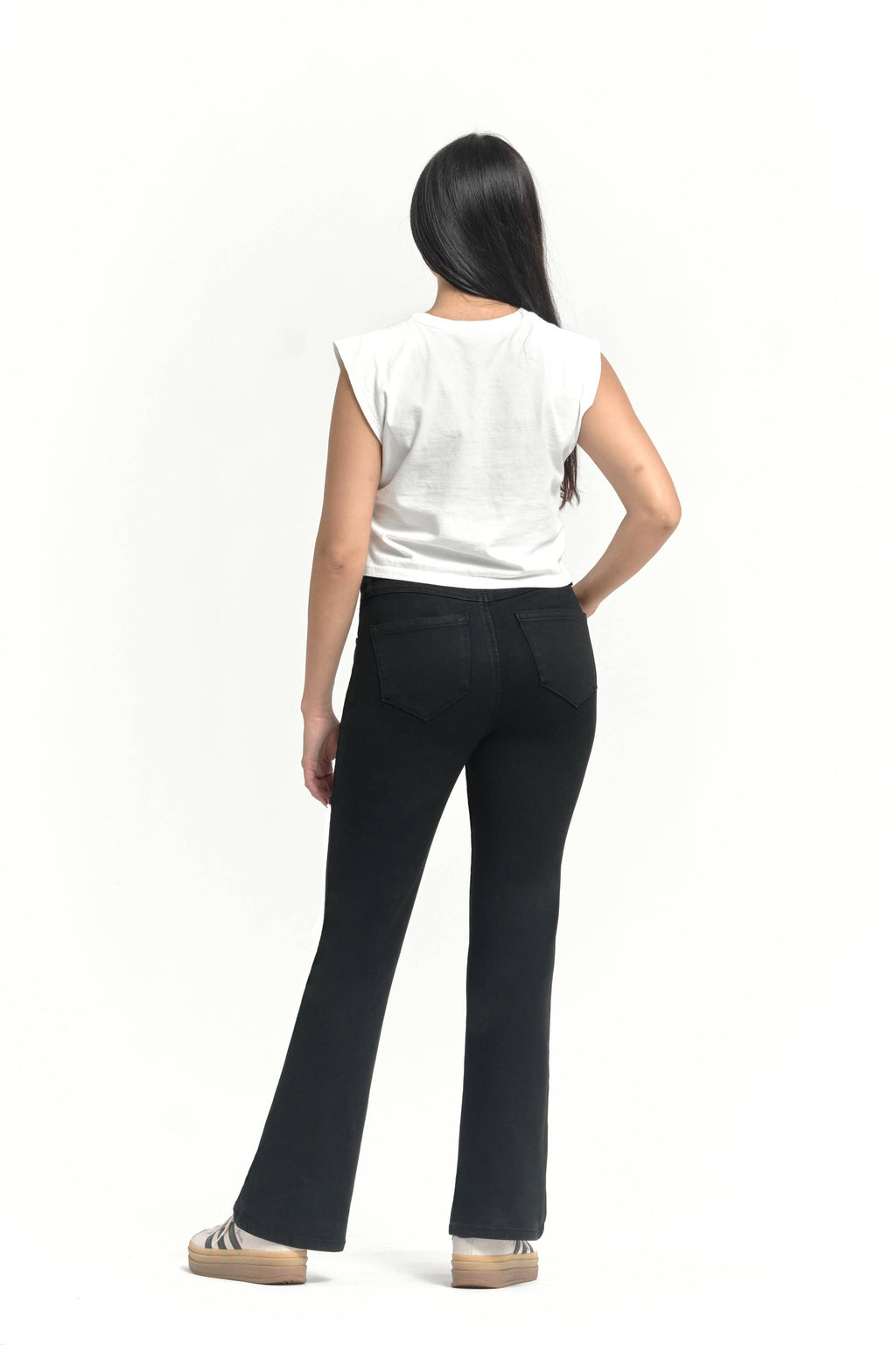 30" Better Butter Slim Boot Jean in Black