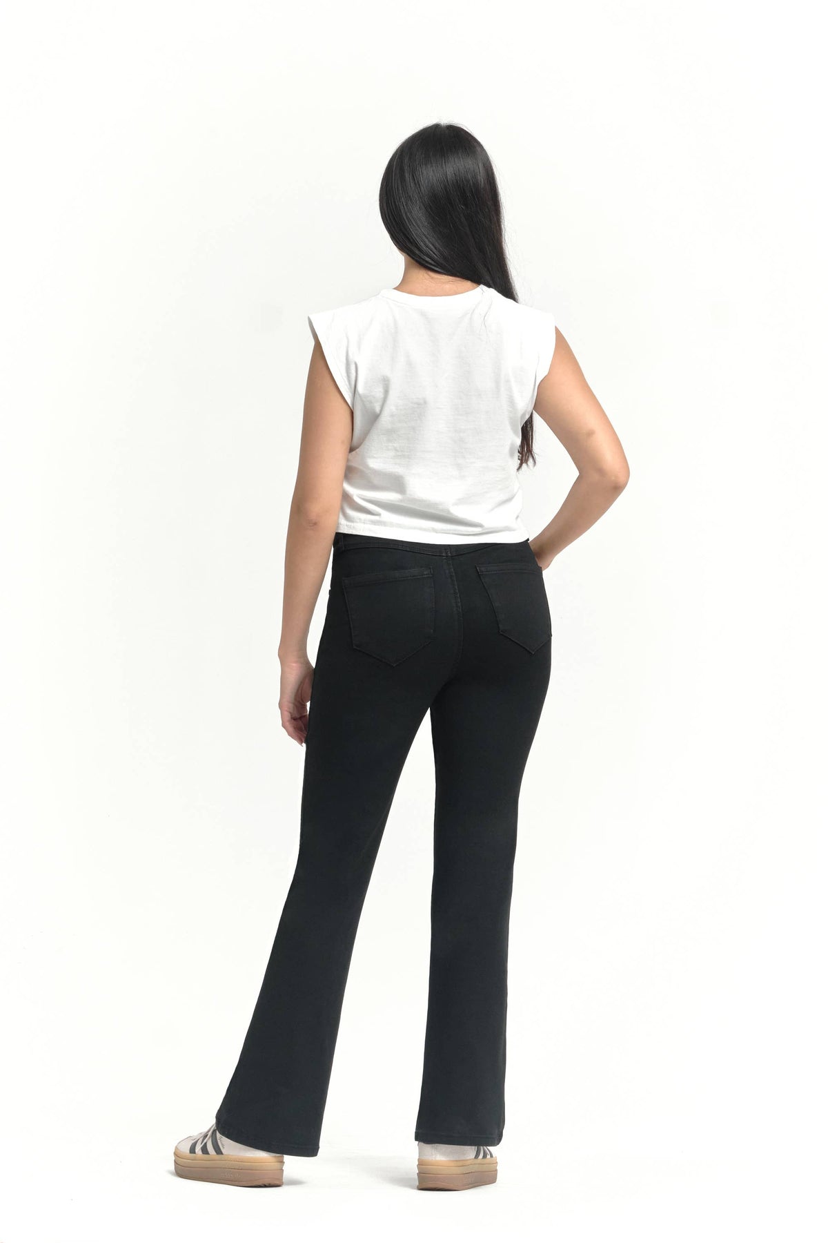 30" Better Butter Slim Boot Jean in Black