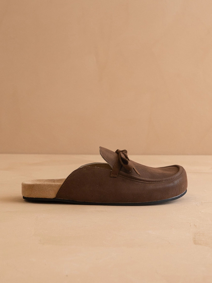 The Stevie | Coffee Tie Fall Mule Loafer