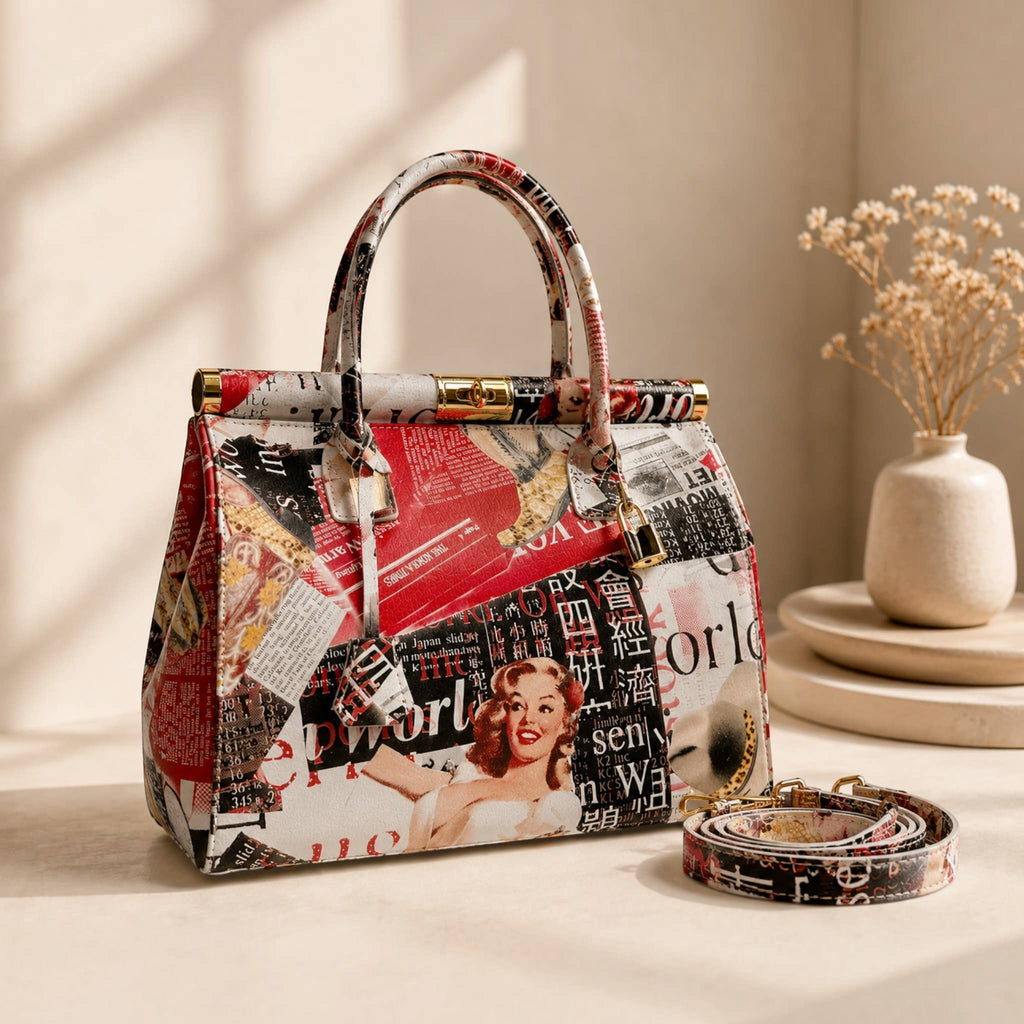 Italian Leather Handbag- Firenze Pop
