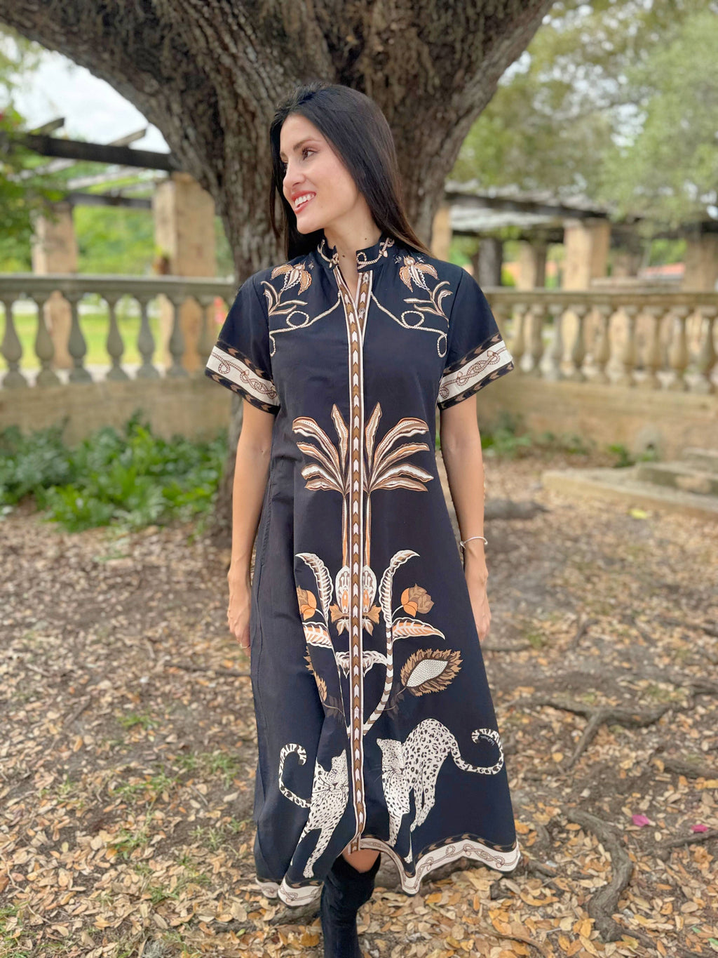 Sydney Shirtdress: Oasis Black
