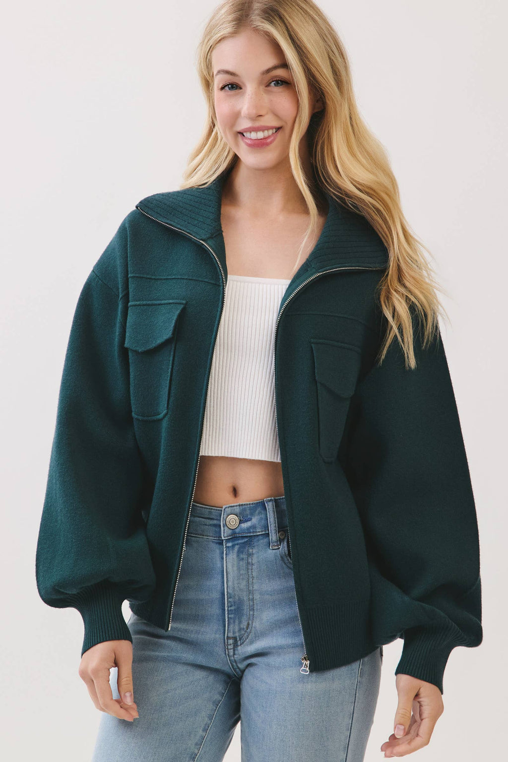 Sweater Bomber Jacket