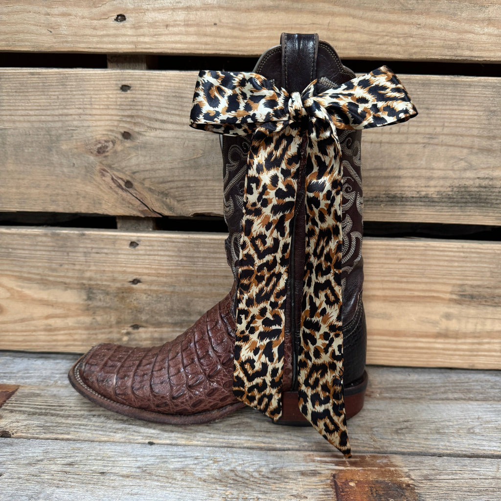 Tan Western Skinny Mini Wild Rag Scarf