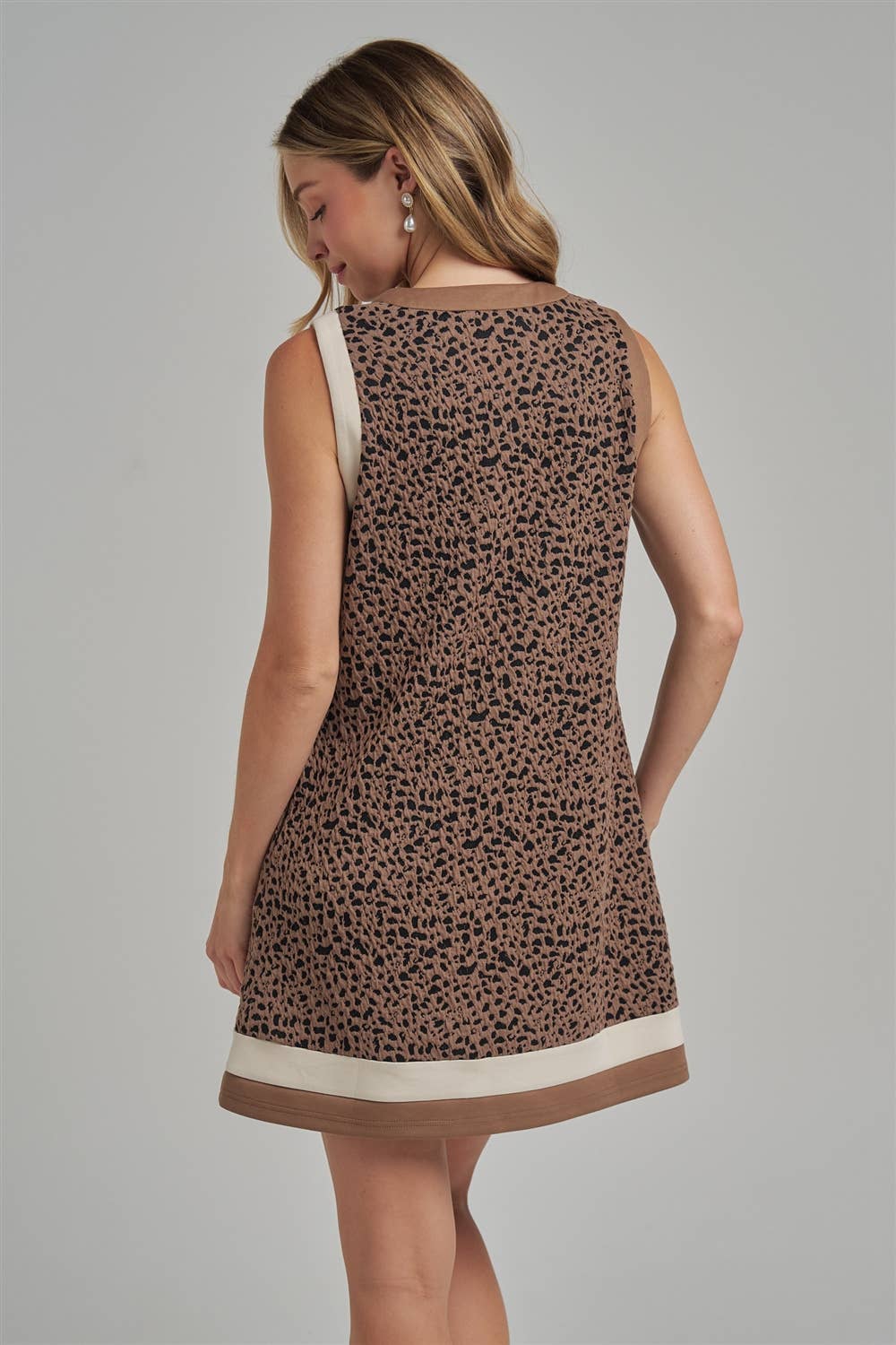 A Line Leopard Mini Dress