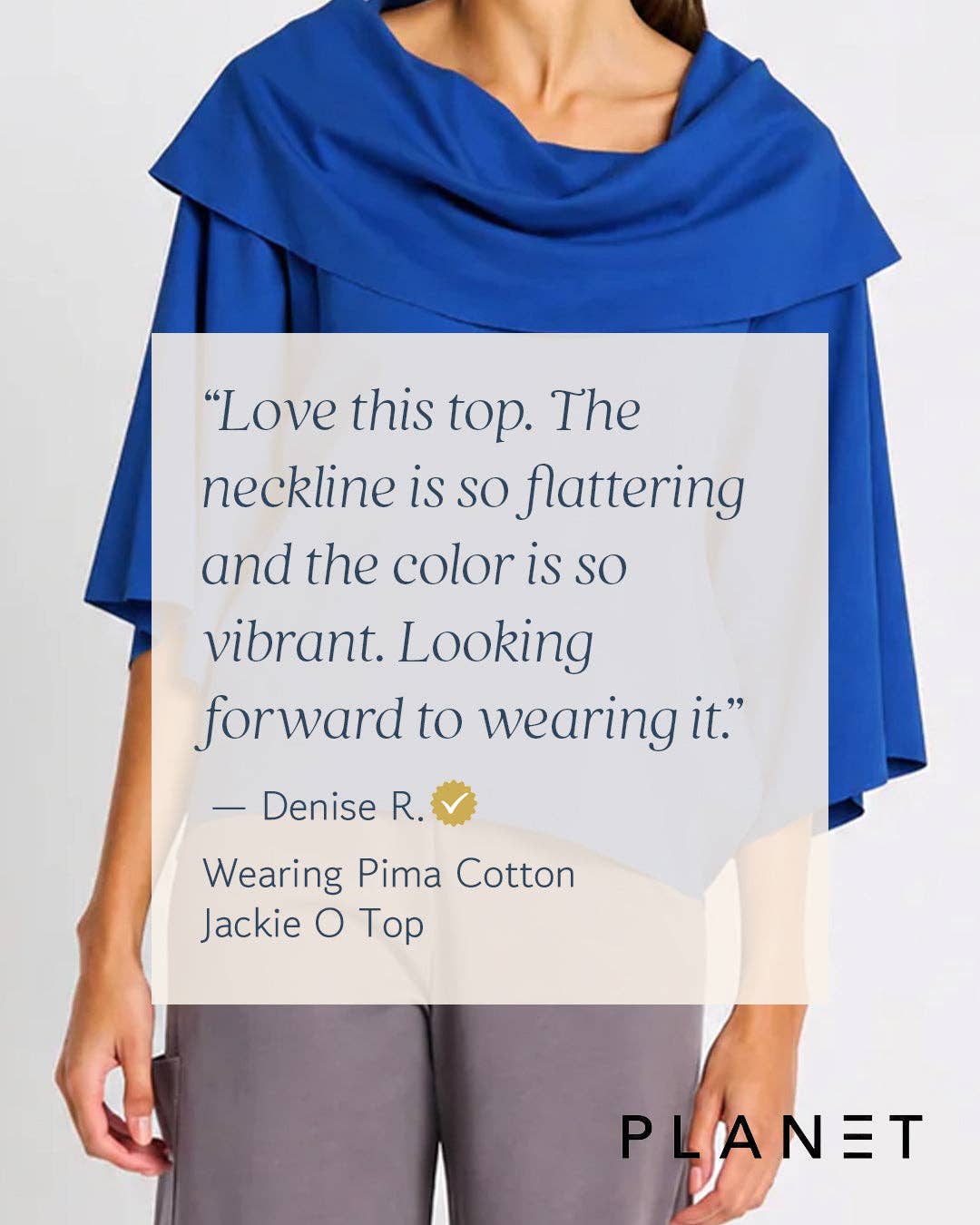 Pima Cotton Jackie O Top - Putty: One Size