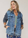 My Boyfriends Denim Jacket- Charcoal Medium Wash