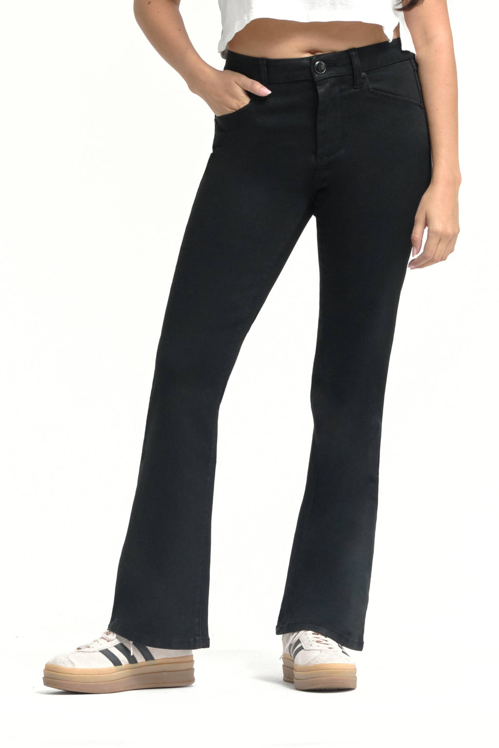 30" Better Butter Slim Boot Jean in Black