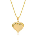 Puffy Heart Necklace- Gold