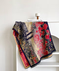 Navy / Red Abstract Floral Reversible Wrap
