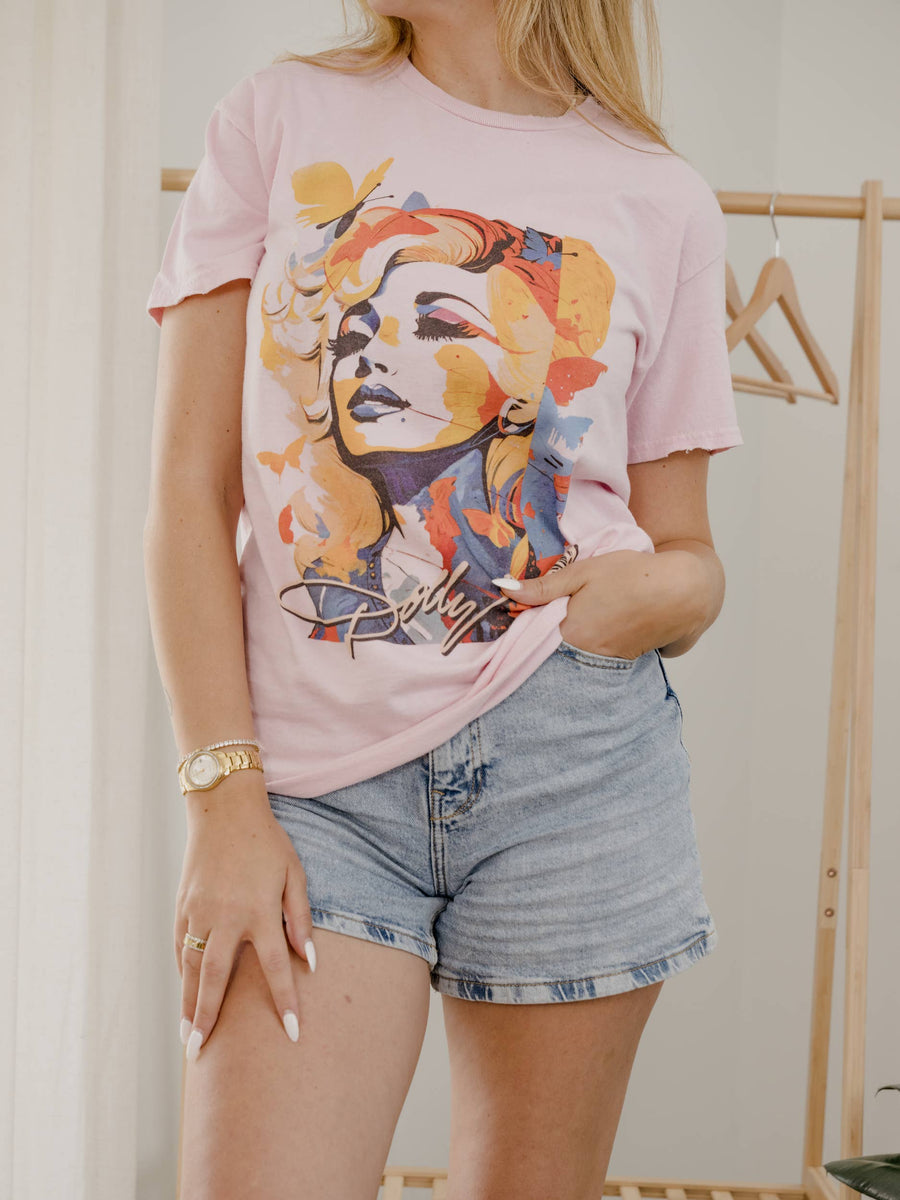 Dolly Parton Mural Pink Tee