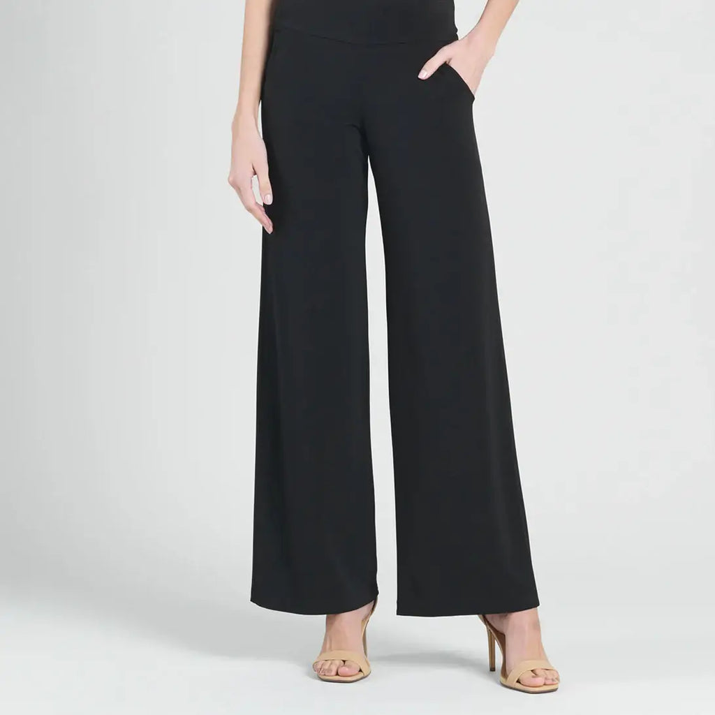 Wide Leg Pocket Pant: Black