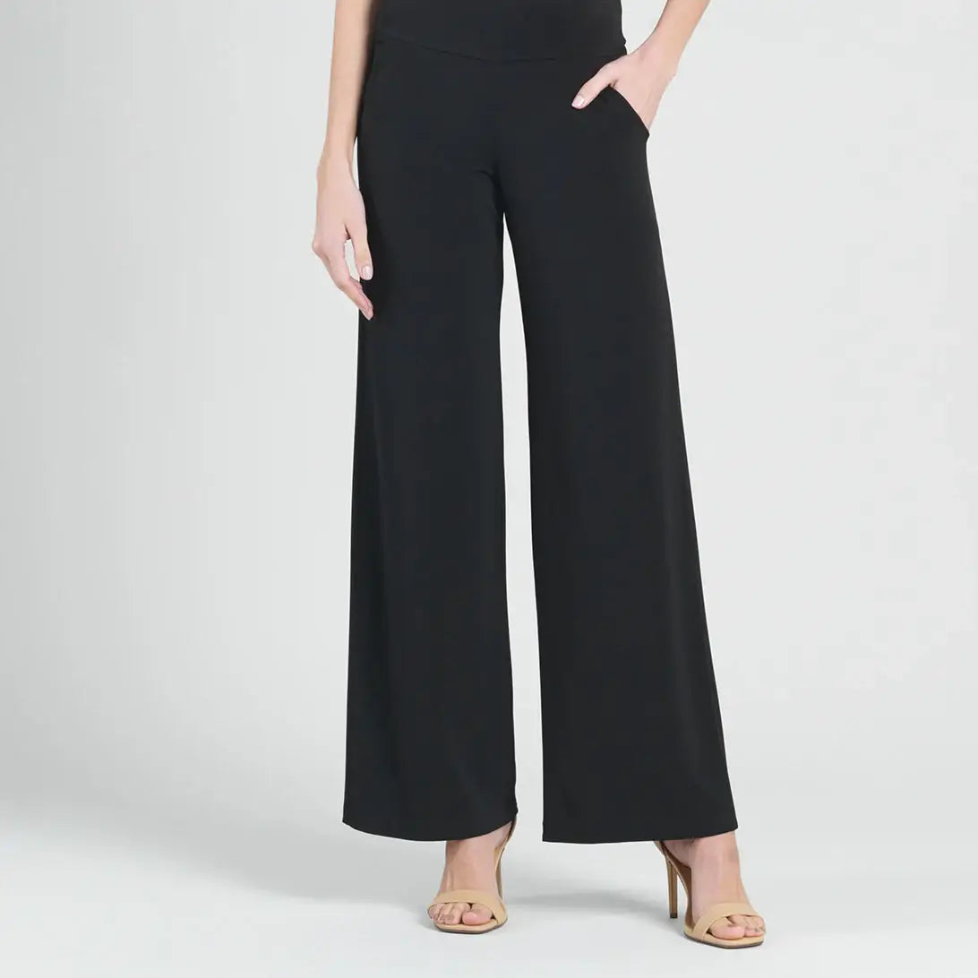 Wide Leg Pocket Pant: Black