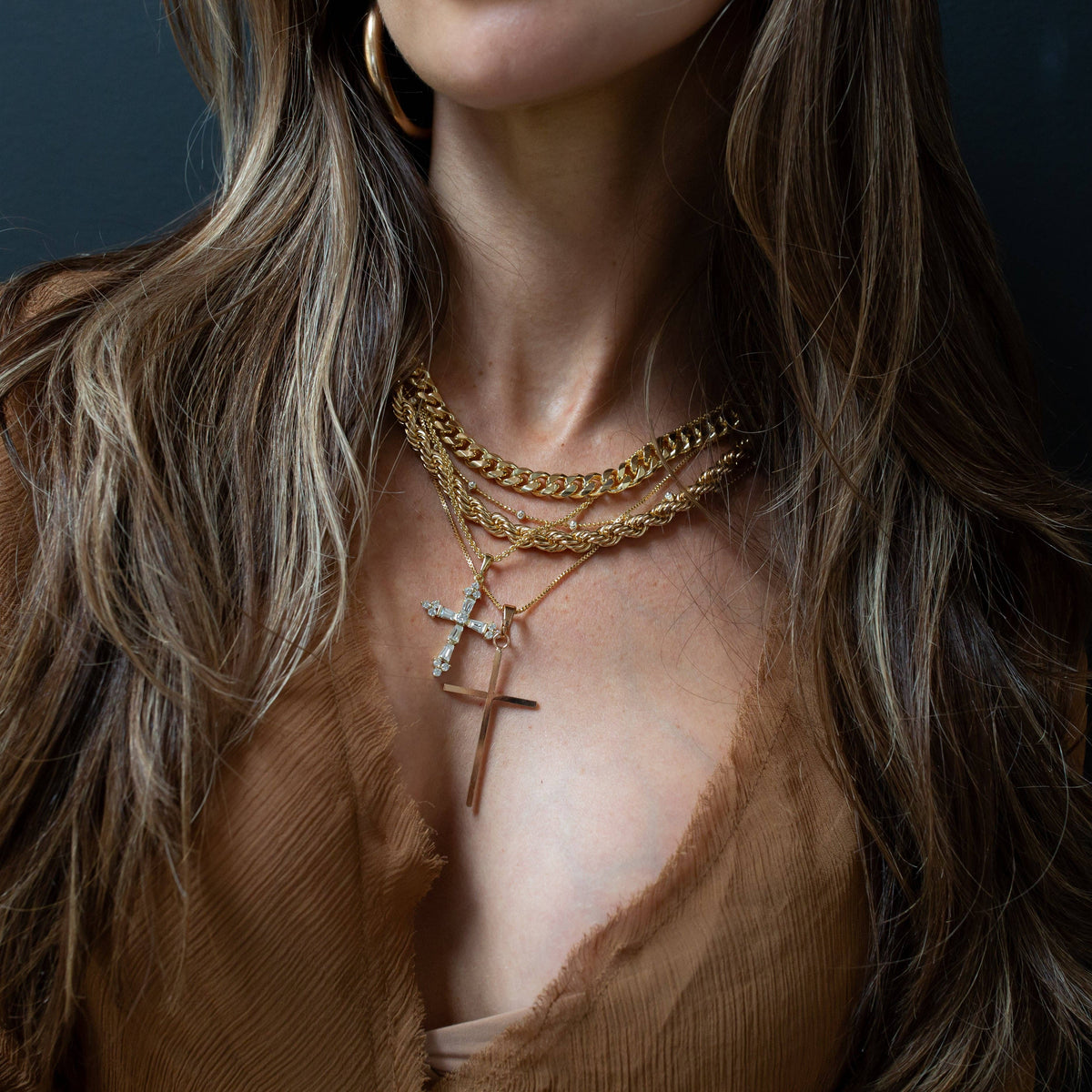 Queen's Cross Necklace- Gold