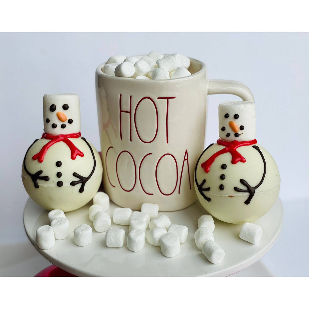 Christmas Snowmen Hot Chocolate Bombs, Hot Cocoa