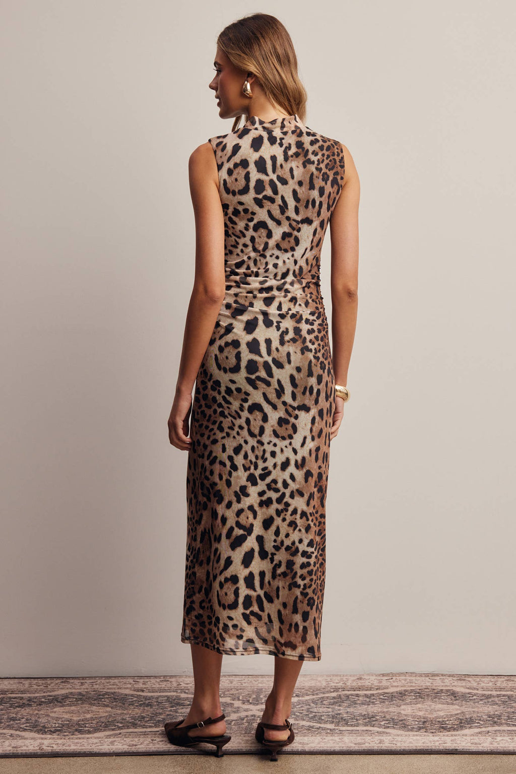 Leopard Print Midi Dress