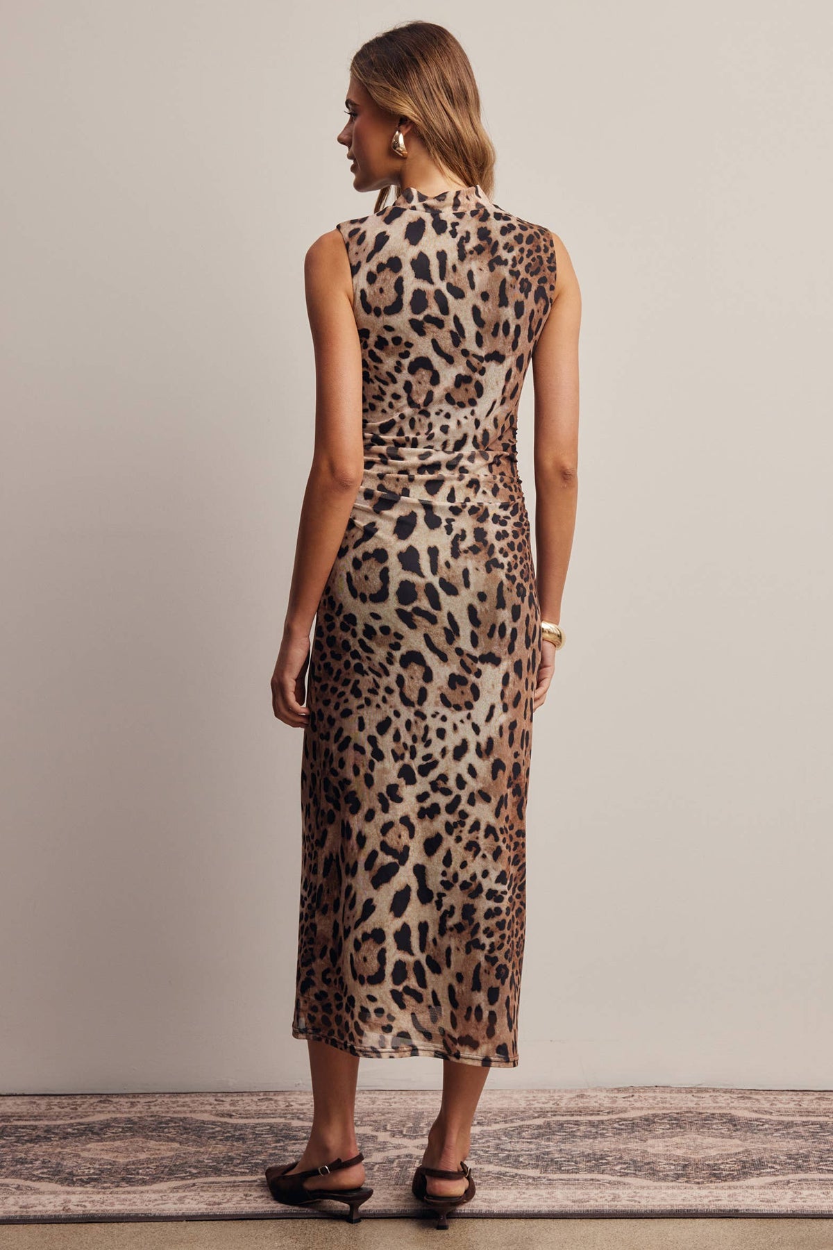 Leopard Print Midi Dress