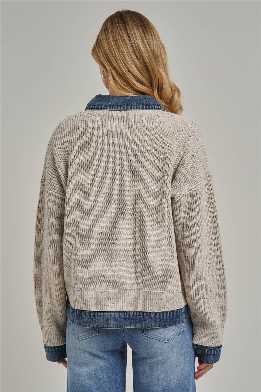 Denim Jacket Sweater