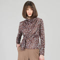 Leopard Loop Front Sweater Top