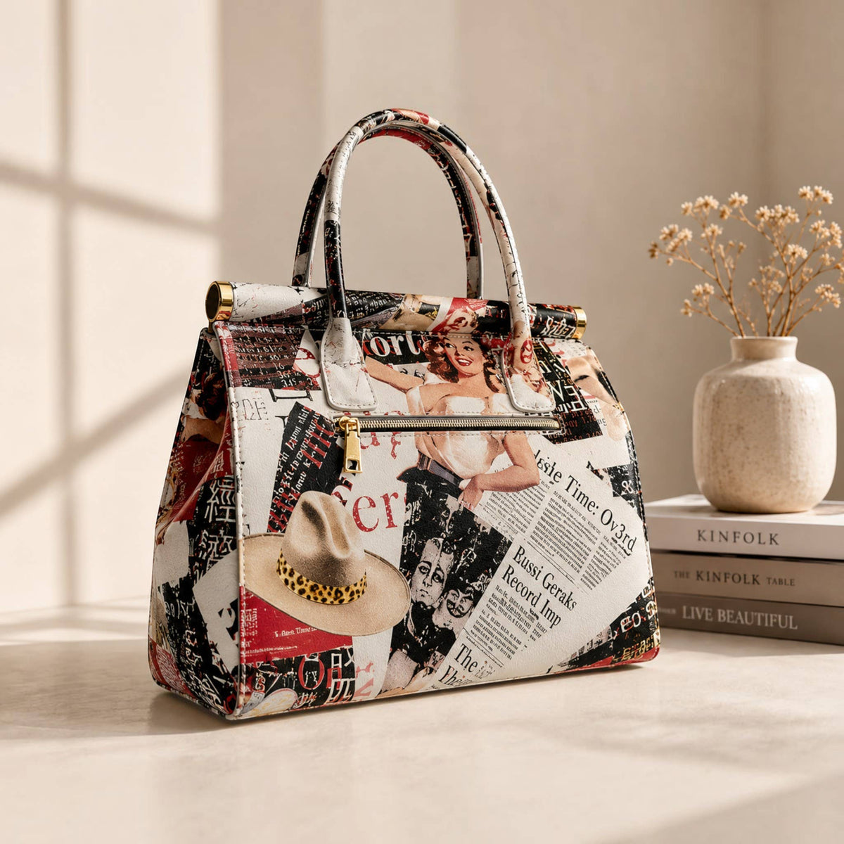 Italian Leather Handbag- Firenze Pop