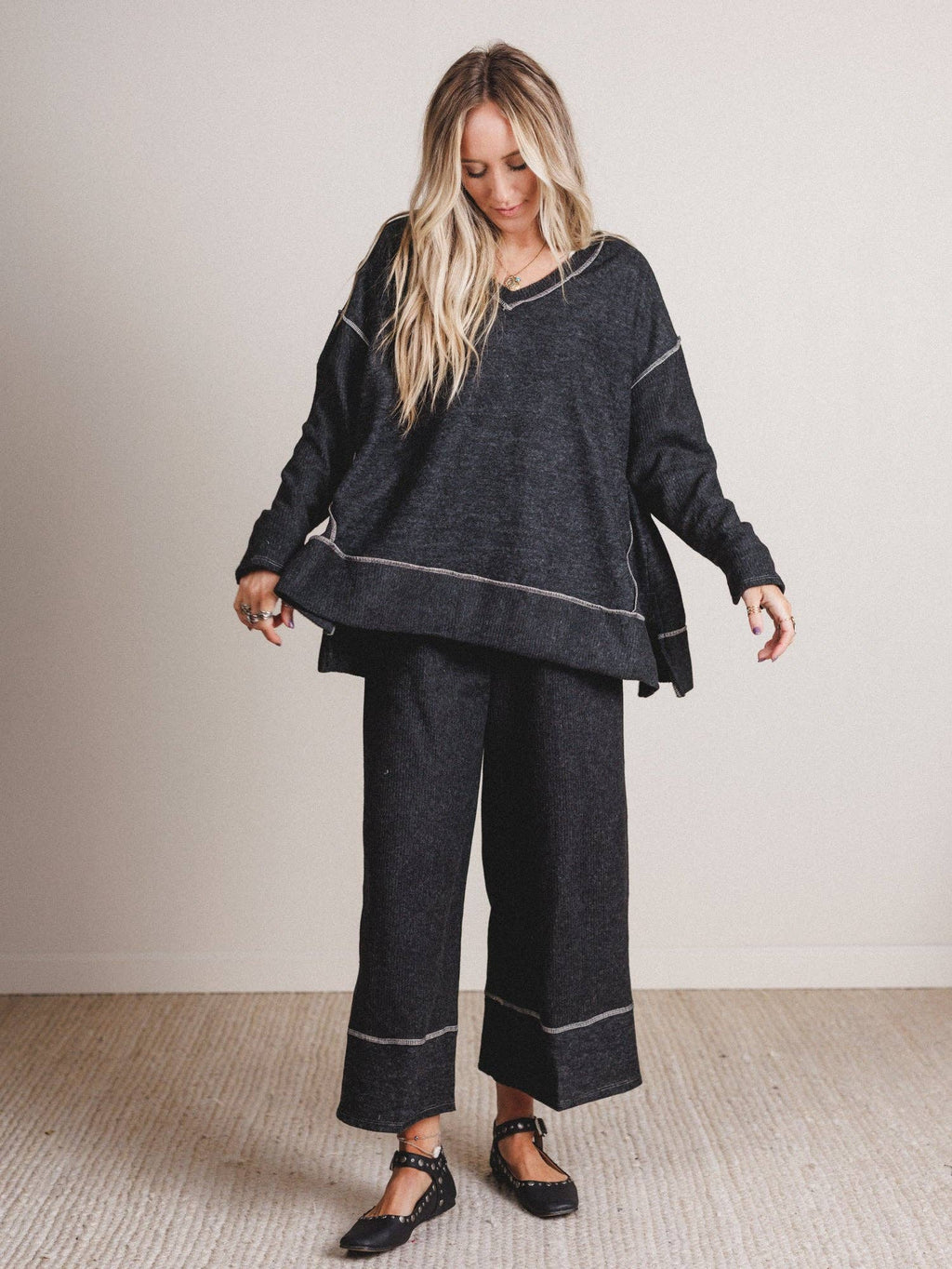 Mckayla Cozy Set - Charcoal: Charcoal