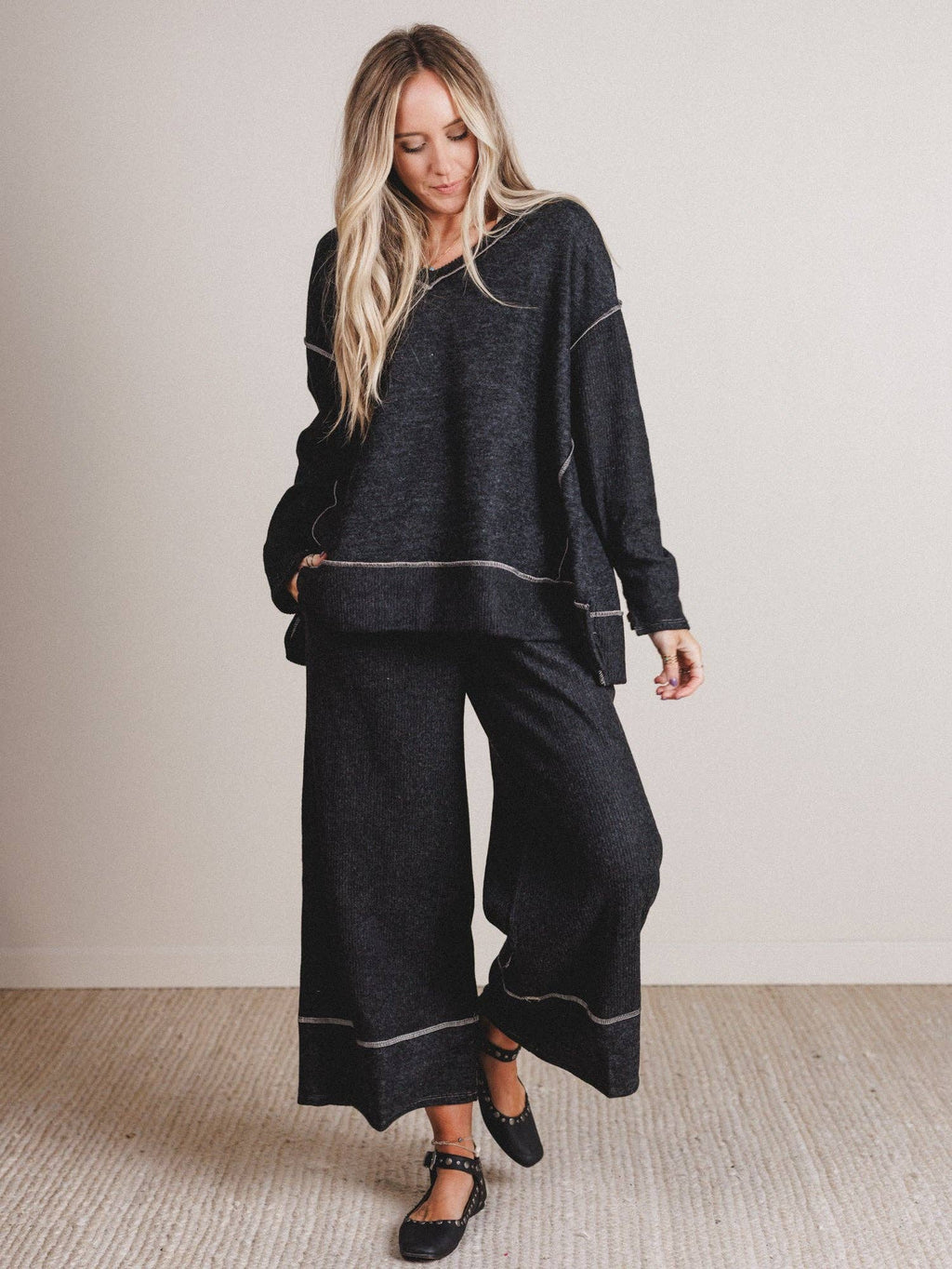 Mckayla Cozy Set - Charcoal: Charcoal