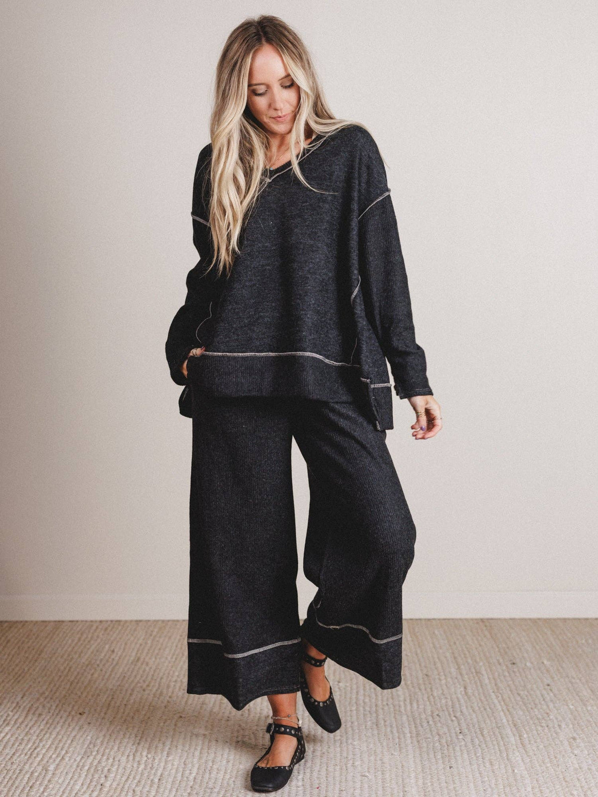 Mckayla Cozy Set - Charcoal: Charcoal