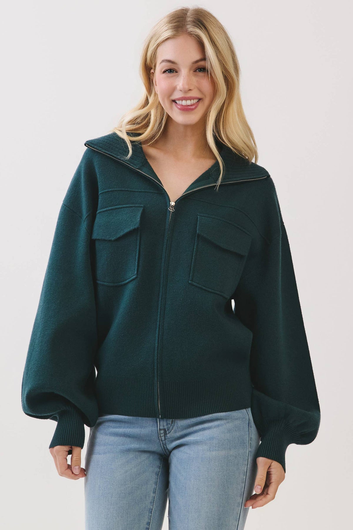 Sweater Bomber Jacket