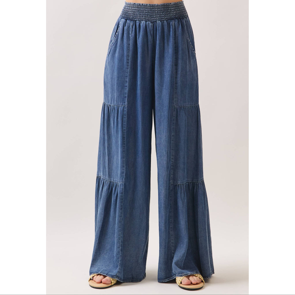 Denim Wide Leg Pants