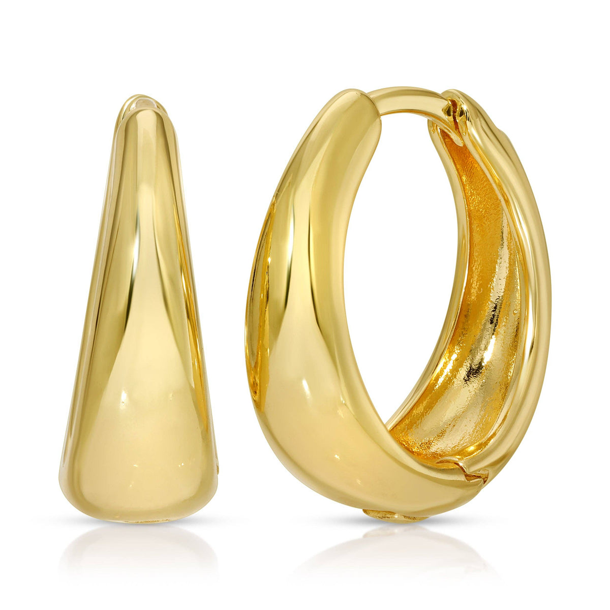On Point Click Hoop- Gold