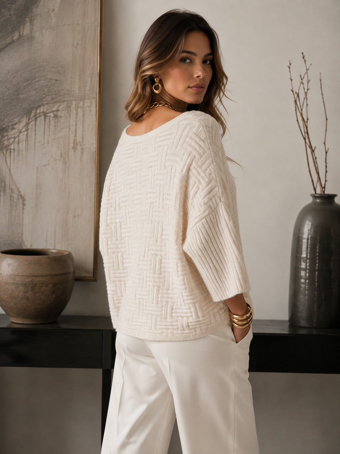 Relaxed Textured Pullover