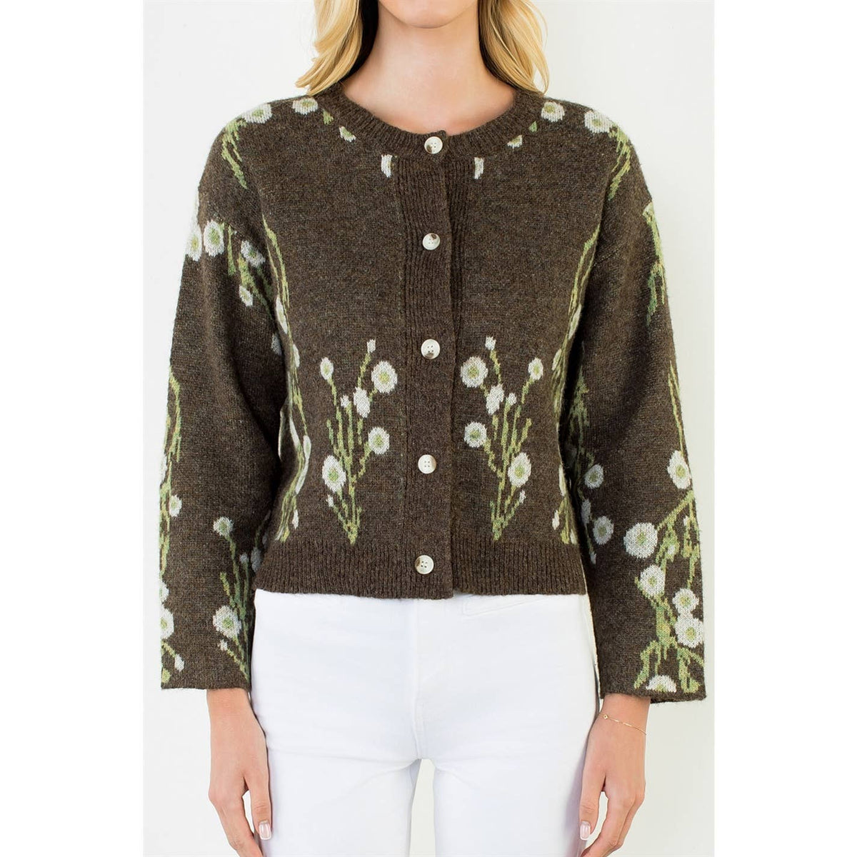 Cherry Blossom Print Cardigan