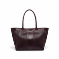 LOLA – Italian Python-Embossed Leather Bag – Burgundy