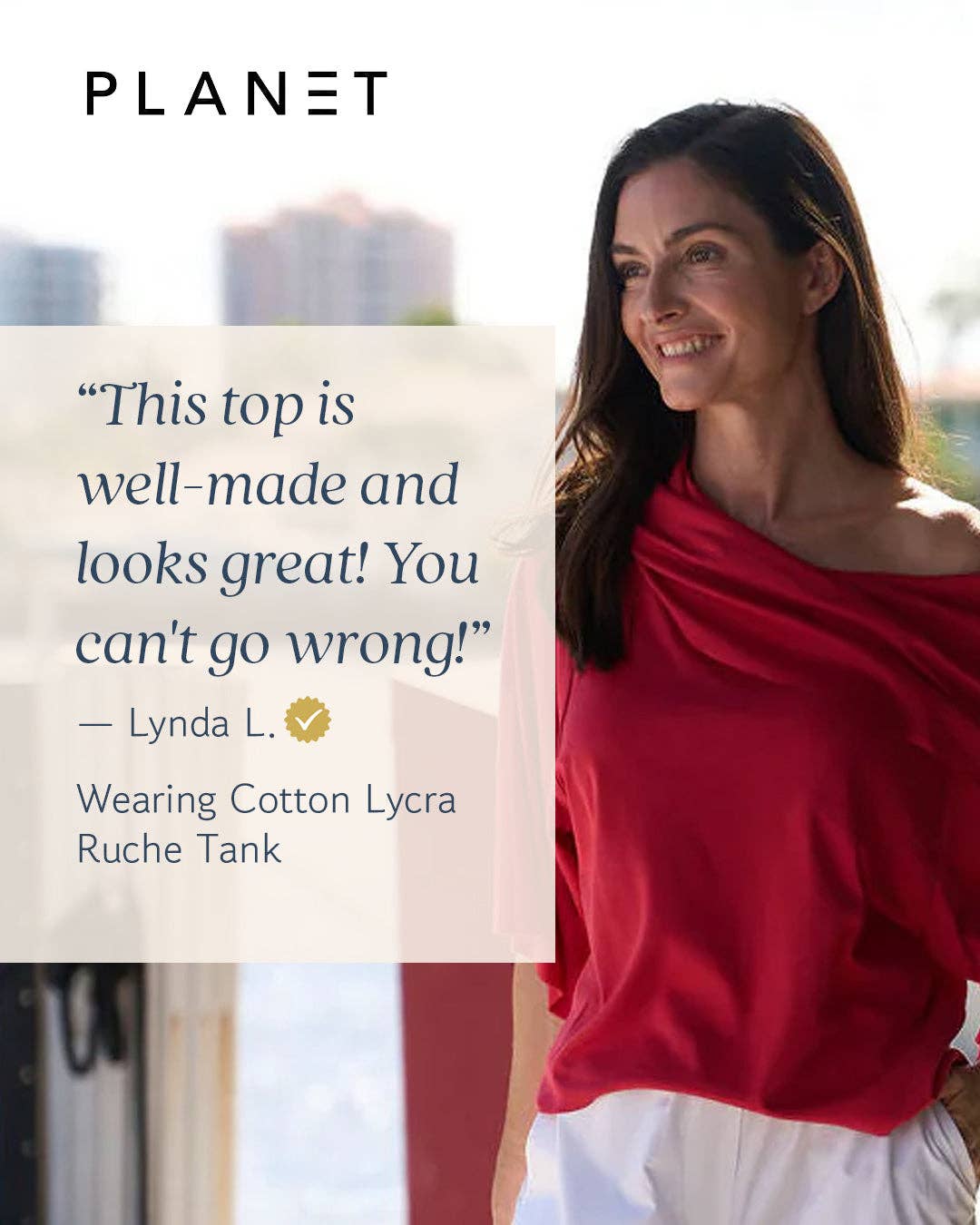 Pima Cotton Jackie O Top - Putty: One Size
