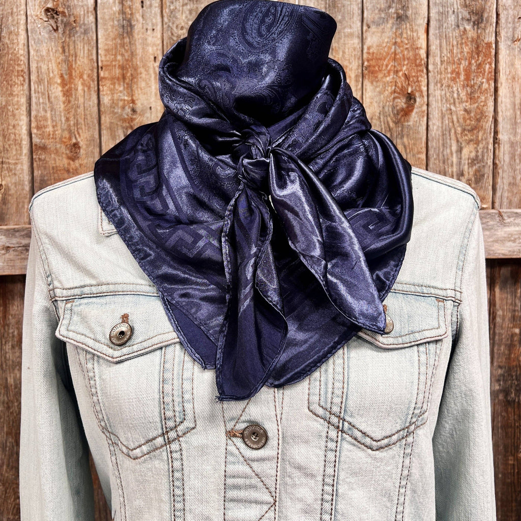 Navy Jacquard Wild Rag