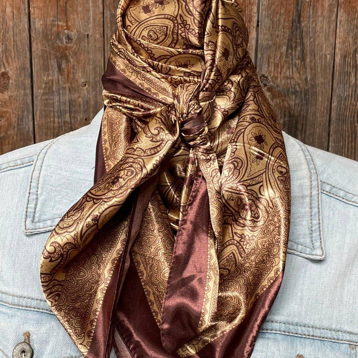 Earth Tones Paisley Wild Rag - Western Scarf