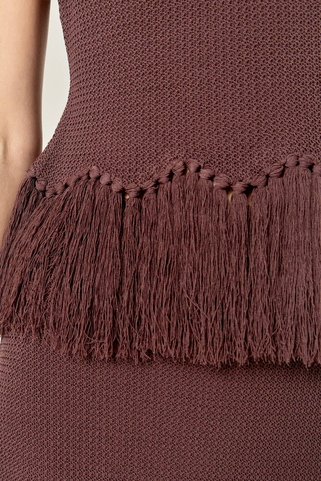 Fringe Hem Knit Top