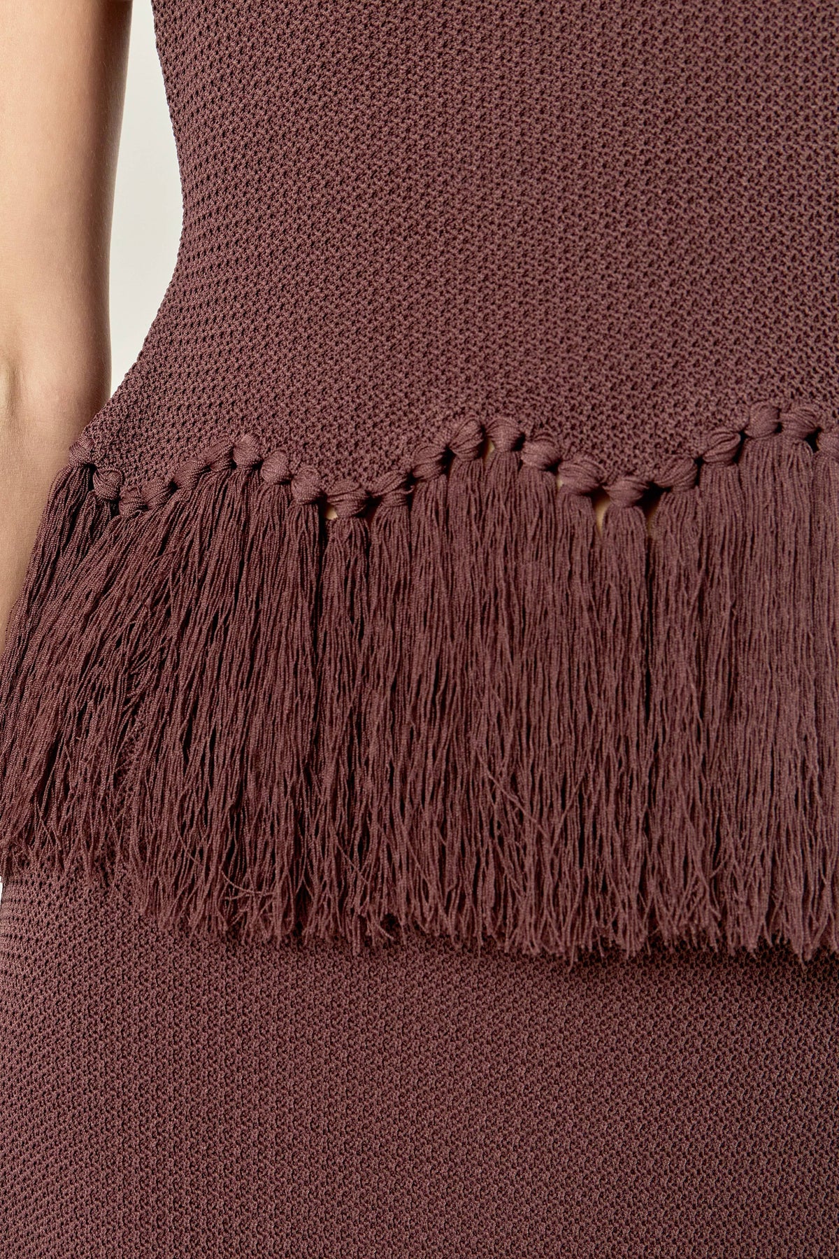 Fringe Hem Knit Top