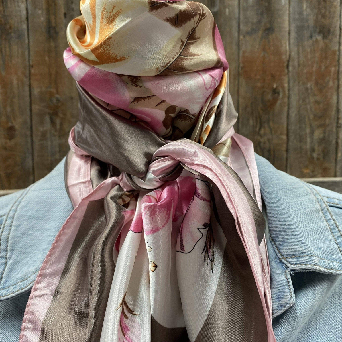 Pretty In Pink Roses Wild Rag - Western Scarf